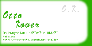 otto kover business card